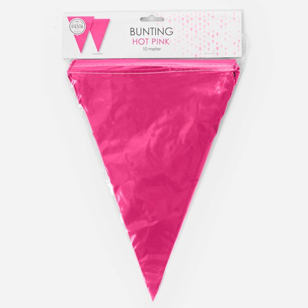Vimpelbanner Hot Pink 10 m. / Stor
