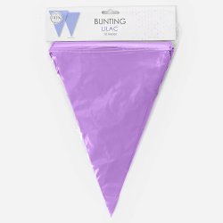 Vimpelbanner Lys Lilla 10 m. / Stor