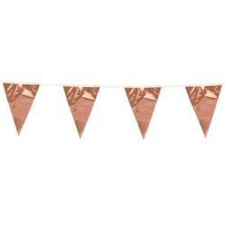 Vimpelbanner Metallic Rosegold 10 m. / Stor