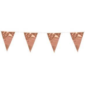 Vimpelbanner Metallic Rosegold 10 m. / Stor