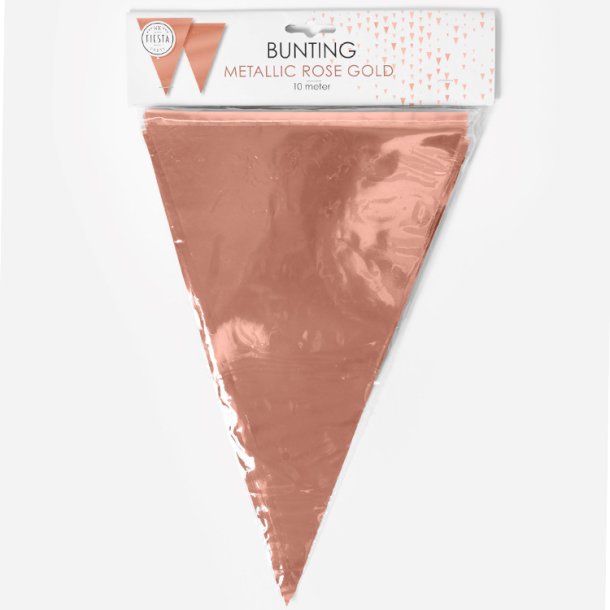 Vimpelbanner Metallic Rosegold 10 m. / Stor