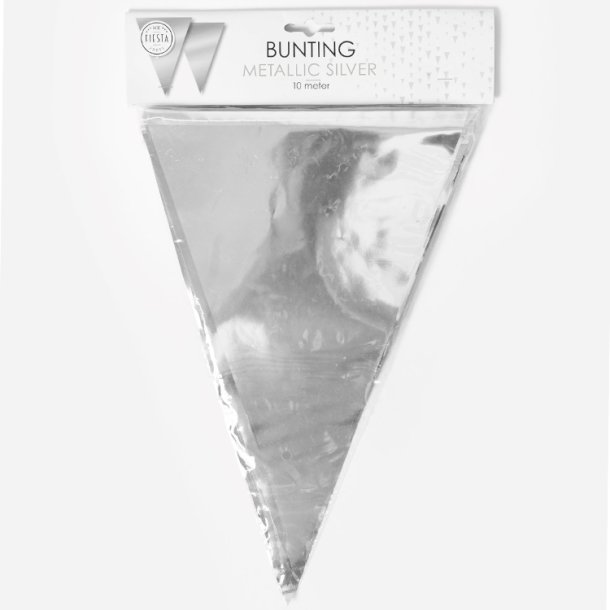 Vimpelbanner Metallic Slv 10 m. / Stor 
