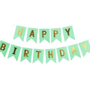 Happy Birthday Banner/ Mint