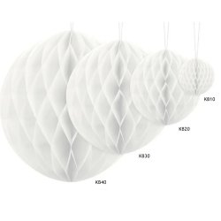 Honeycomb / Papirkugle Hvid
