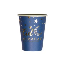 Eid Mubarak Papkrus - 250 ml / 8 stk. - Marine