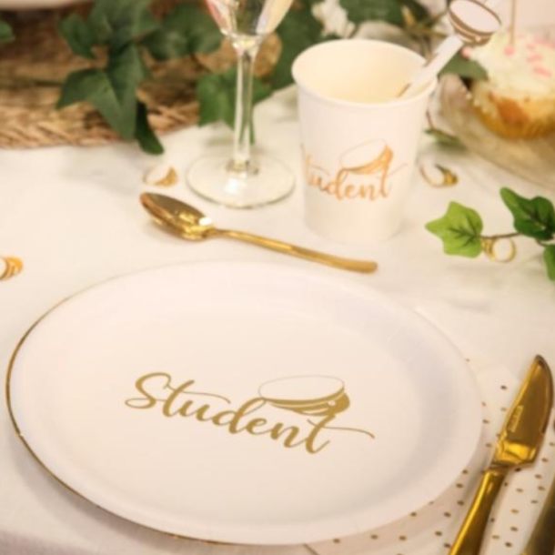 Student Tallerkener 18 Cm./ 8 Stk.