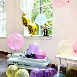 Krystal Ballon 30 cm. /10 stk. Mix