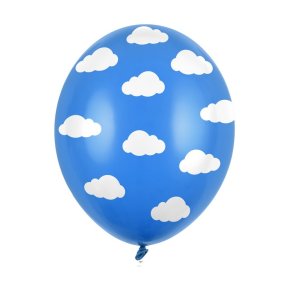 Latex Ballon Bl M. Skyer 30 Cm./5 Stk.