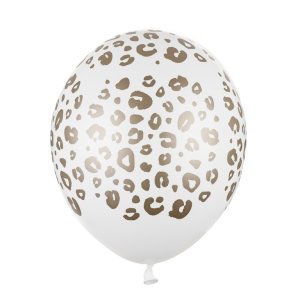 Latex Ballon Guld Leopard 30 Cm./ 5 Stk.
