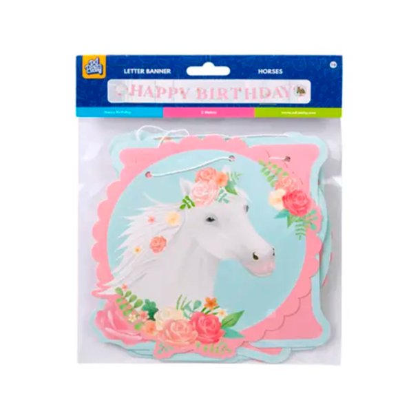 Heste HAPPY BIRTHDAY Banner