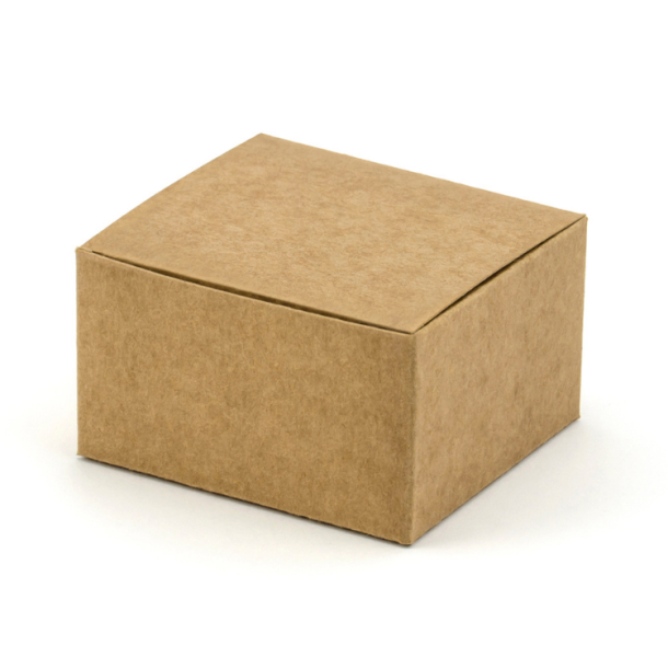 Natur Gaveske Firkantet/ 10 Stk. 