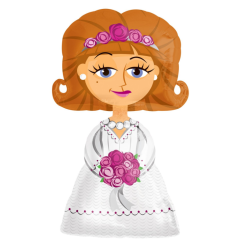 Folieballon Airwalker Brud 122 Cm.