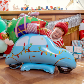 Folieballon Julebil 102 x 100 Cm.