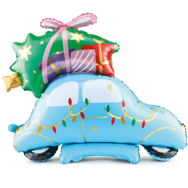 Folieballon Julebil 102 x 100 Cm.