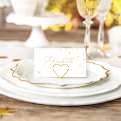 Bordkort Guldstjerner/ 10 Stk. 