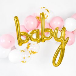 'Baby' Folieballon 73 x75 cm/ Guld