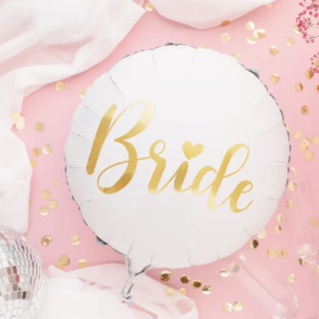 'Bride' Hvid Folieballon 35 Cm.
