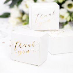 Hvid Gaveske 'Thank You'/ 10 Stk. 