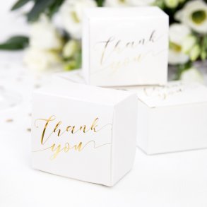 Hvid Gaveske 'Thank You'/ 10 Stk. 