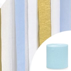 Crepepapir Ruller 4 Stk./ Lysebl