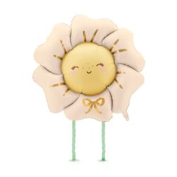 Folieballon Glad Blomst M. Ben 104 x 104 cm / Light Beige