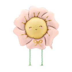 Folieballon Glad Blomst m. Ben 104 x 104 cm / Blush Pink