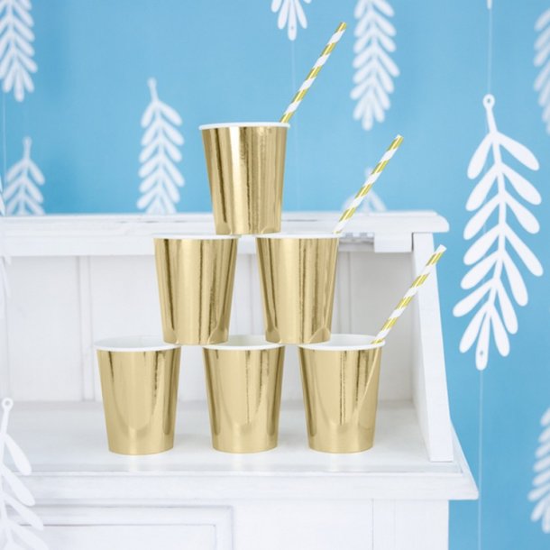 Guld Papkrus/ 6 Stk. 