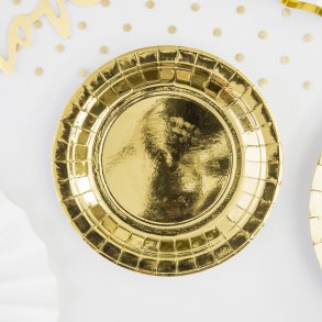 Guld Tallerkener 18 Cm./6 Stk.