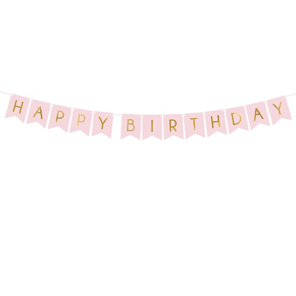 Happy Birthday Banner - Lyserd / 15 x 175 cm