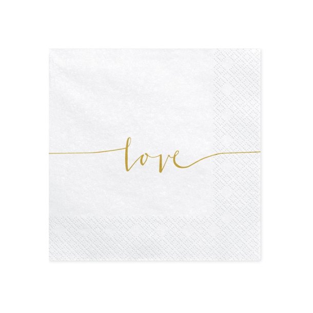 Servietter  " Love" 33x33 Cm./ 20 Stk.
