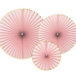 Rosetter / 3 Stk. Lyserde M. Guldkant