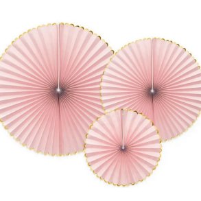 Rosetter / 3 Stk. Lyserde M. Guldkant