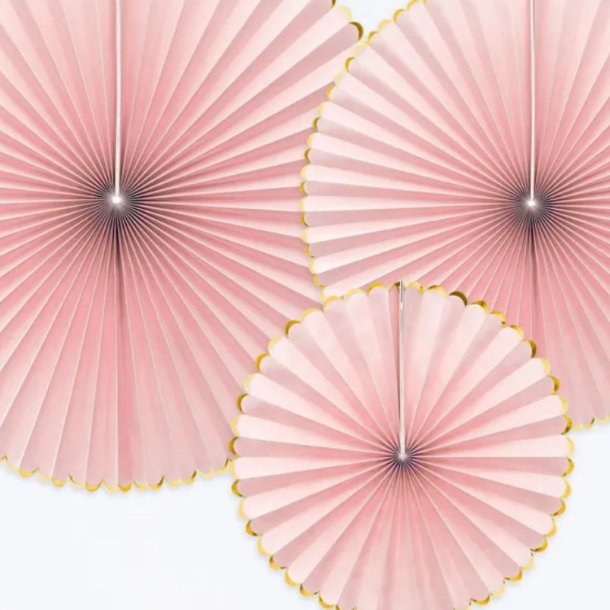 Rosetter / 3 Stk. Lyserde M. Guldkant