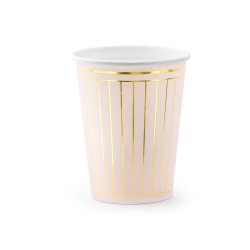 Rosa M. Guld Striber Papkrus / 6 Stk.