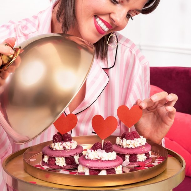 Rde Hjerte Kagepinde/ 6 Stk. 