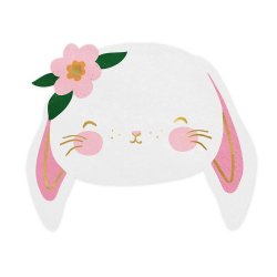 Kanin M. Blomst Servietter/ 20 Stk. 