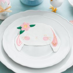 Kanin M. Blomst Servietter/ 20 Stk. 