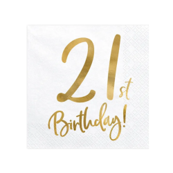 "21th Birthday" Servietter /20 Stk. 