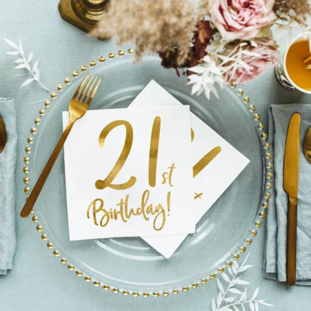 "21th Birthday" Servietter /20 Stk. 