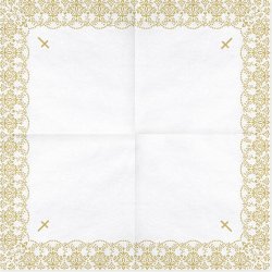 Servietter M. Kors - Guld/ 20 Stk. 