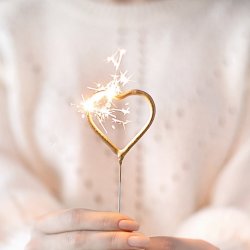 Stjernekaster Hjerte/ 2 Stk.