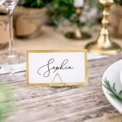 Bordkortholder Trekantet 10 stk./ Guld