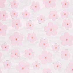 Bordlber Rosa Tyl med Blomster / 26 cm. x 5 m.