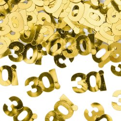 30 rs. Konfetti '30!' / Guld