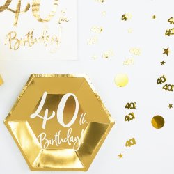 40 rs. Konfetti '40!' / Guld