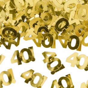 40 rs. Konfetti '40!' / Guld