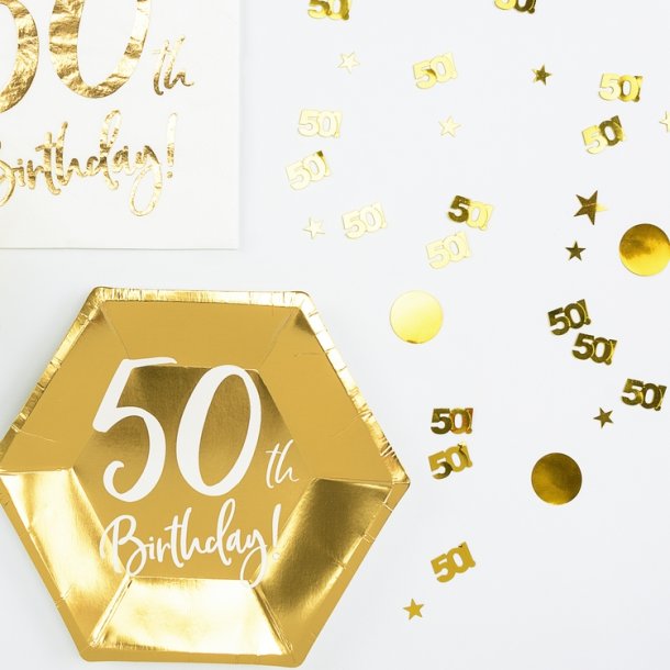 50 rs. Konfetti '50!' / Guld