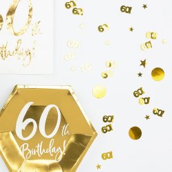 60 rs. Konfetti '60!' / Guld