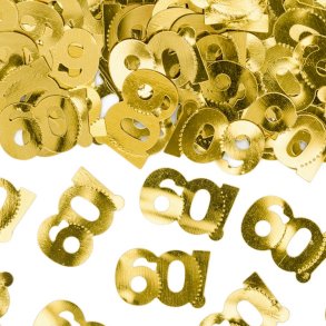 60 rs. Konfetti '60!' / Guld