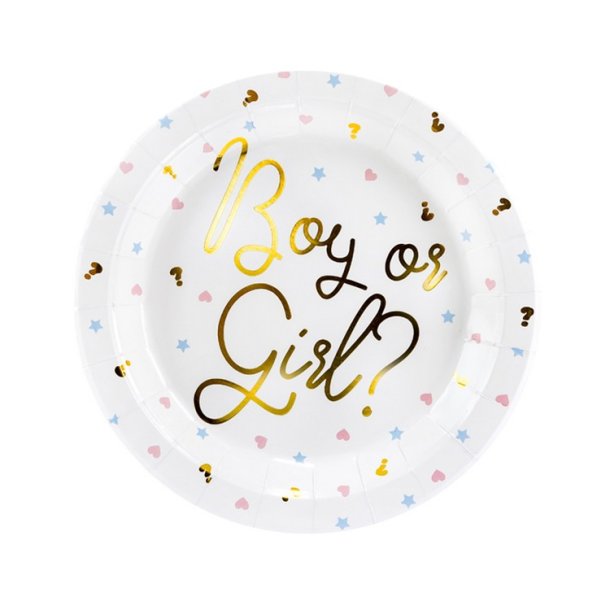 Boy Or Girl? Tallerkener 23cm. / 6 Stk.